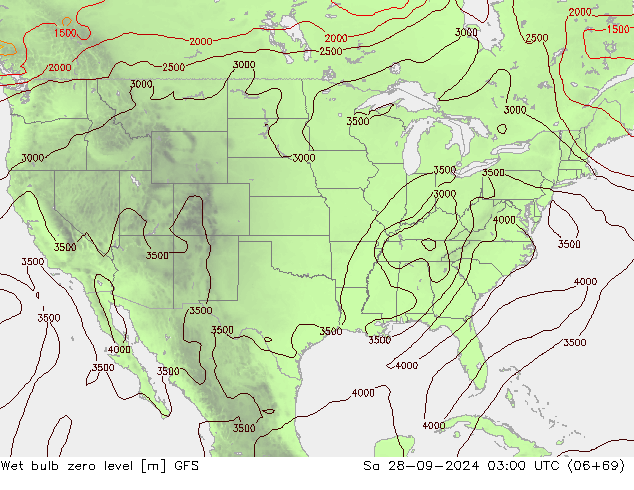 Theta-W Zero termico GFS sab 28.09.2024 03 UTC