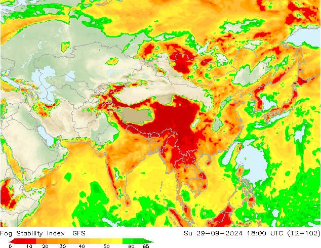 Fog Stability Index GFS Eylül 2024