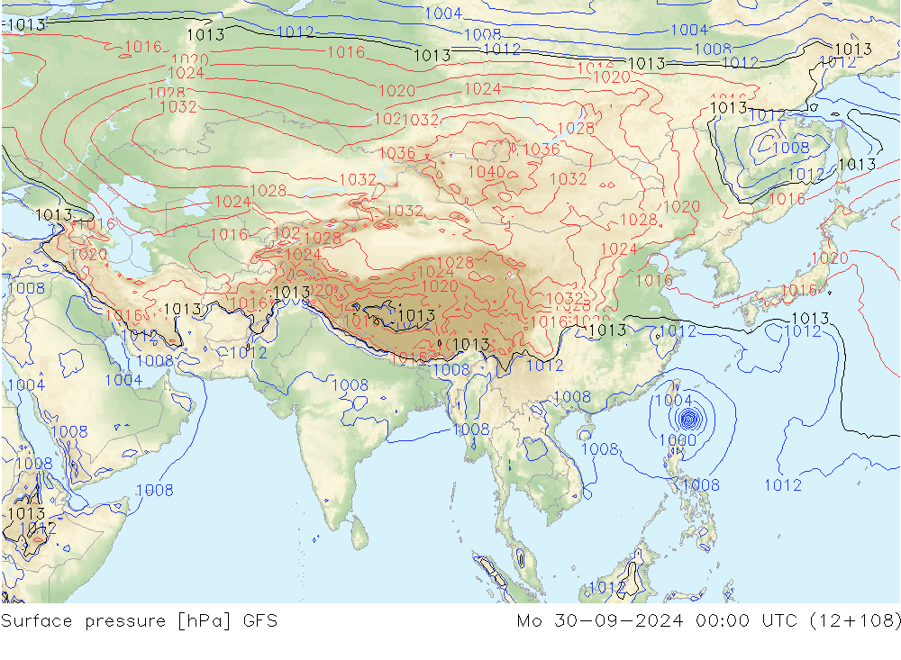 GFS: Seg 30.09.2024 00 UTC