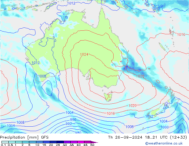 precipitação GFS Qui 26.09.2024 21 UTC