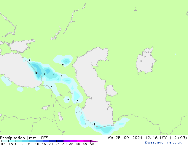 Neerslag GFS wo 25.09.2024 15 UTC