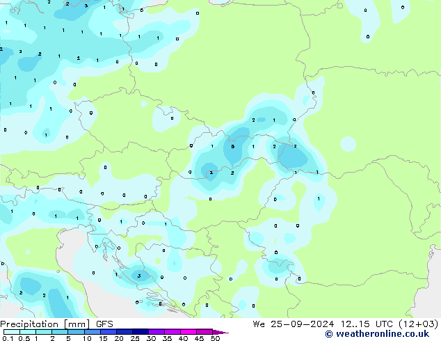 Precipitation GFS We 25.09.2024 15 UTC