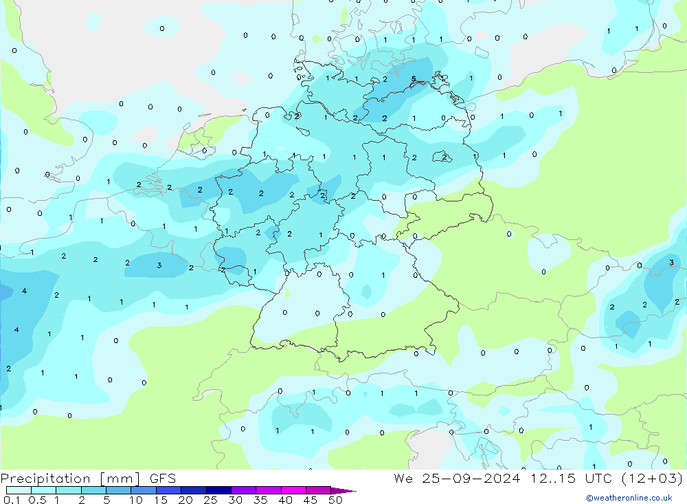 Précipitation GFS septembre 2024