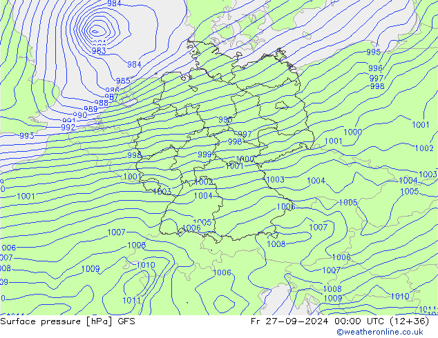 GFS: ven 27.09.2024 00 UTC