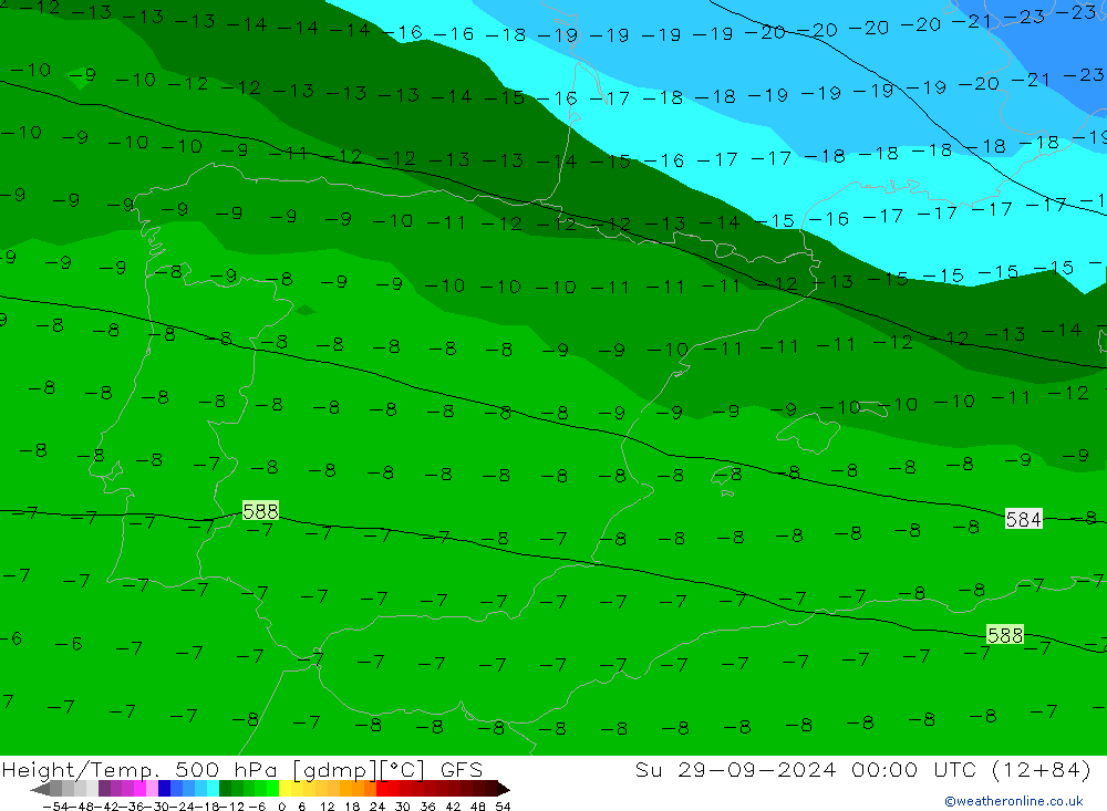 Z500/Rain (+SLP)/Z850 GFS So 29.09.2024 00 UTC