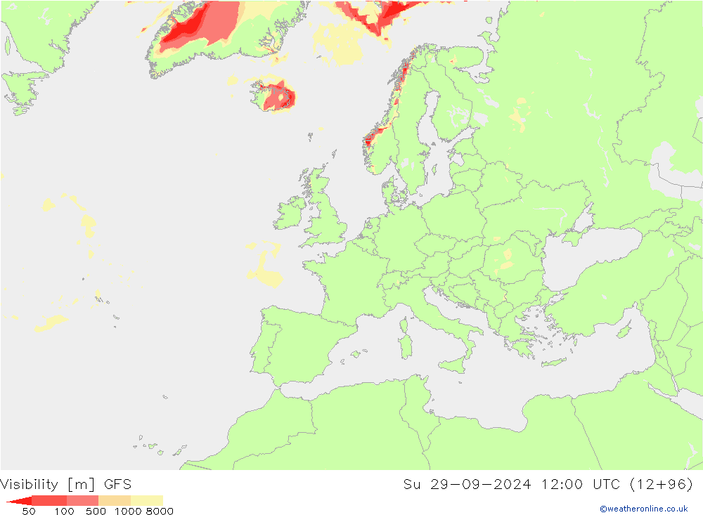 Sichtweite GFS So 29.09.2024 12 UTC