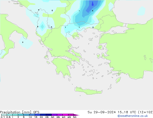 Precipitación GFS dom 29.09.2024 18 UTC