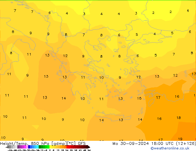 Z500/Regen(+SLP)/Z850 GFS ma 30.09.2024 18 UTC