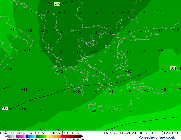 Z500/Rain (+SLP)/Z850 GFS Qui 26.09.2024 00 UTC