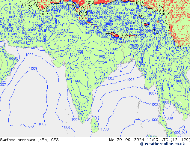 GFS: pon. 30.09.2024 12 UTC