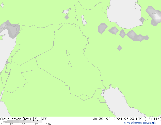 nuvens (baixo) GFS Seg 30.09.2024 06 UTC