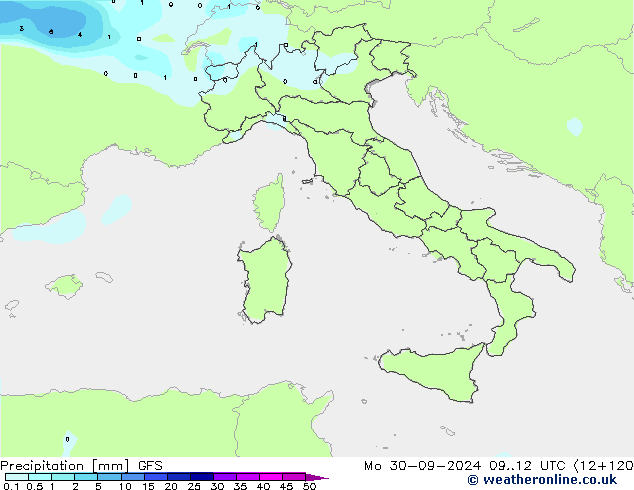 opad GFS pon. 30.09.2024 12 UTC