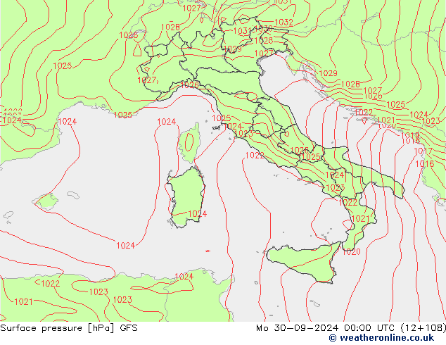 GFS: пн 30.09.2024 00 UTC