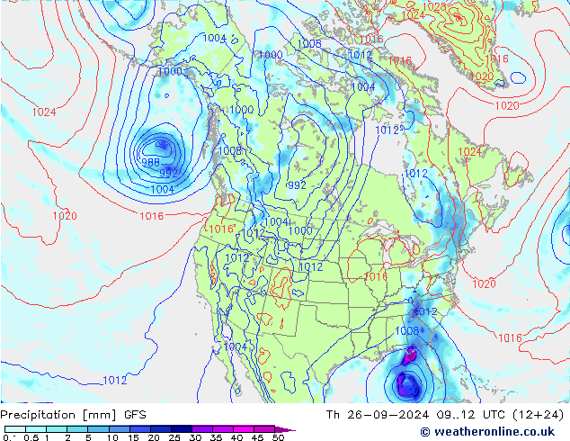 Niederschlag GFS Do 26.09.2024 12 UTC