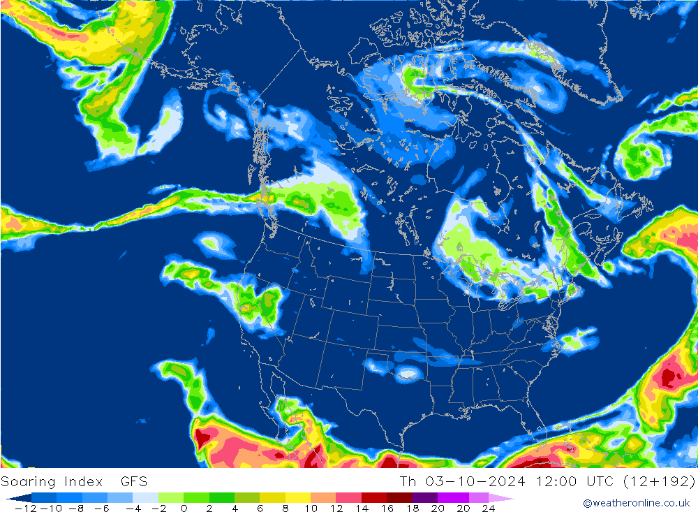 Soaring Index GFS Th 03.10.2024 12 UTC