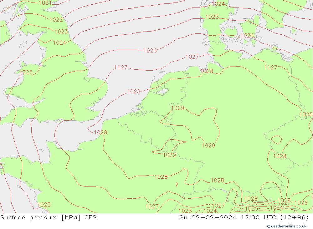 GFS: dom 29.09.2024 12 UTC