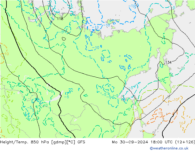 Z500/Rain (+SLP)/Z850 GFS Seg 30.09.2024 18 UTC