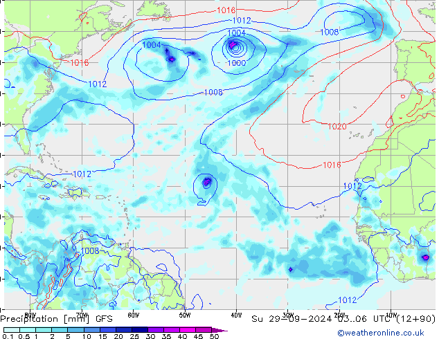 Precipitación GFS dom 29.09.2024 06 UTC