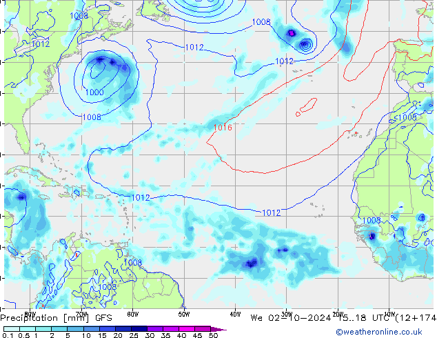 осадки GFS ср 02.10.2024 18 UTC