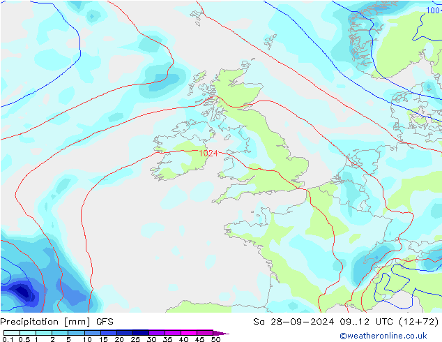 GFS: So 28.09.2024 12 UTC