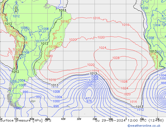 GFS: Su 29.09.2024 12 UTC