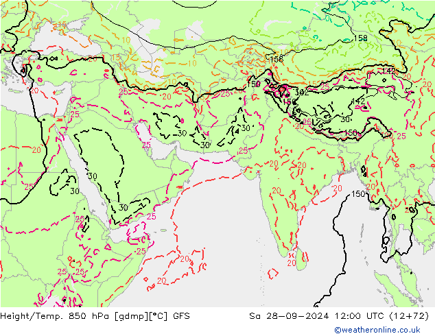 Z500/Rain (+SLP)/Z850 GFS So 28.09.2024 12 UTC