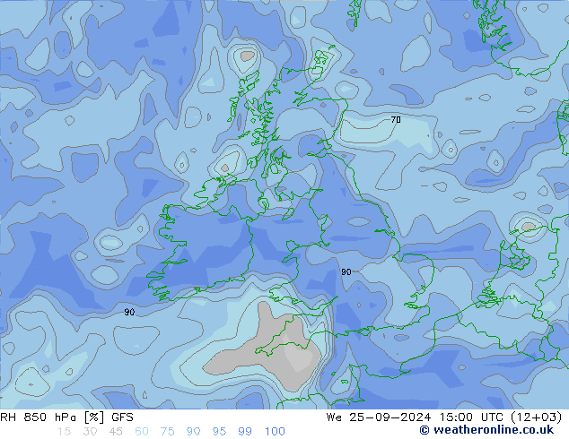 RV 850 hPa GFS wo 25.09.2024 15 UTC