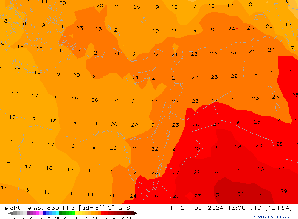 Z500/Rain (+SLP)/Z850 GFS Fr 27.09.2024 18 UTC