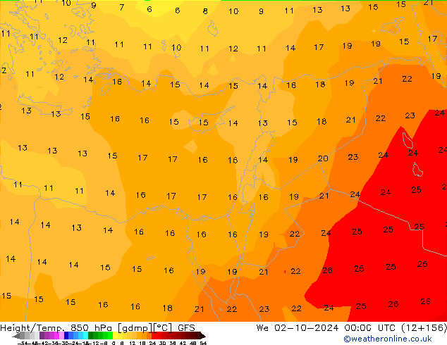 Z500/Regen(+SLP)/Z850 GFS wo 02.10.2024 00 UTC