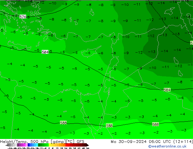 Z500/Regen(+SLP)/Z850 GFS ma 30.09.2024 06 UTC