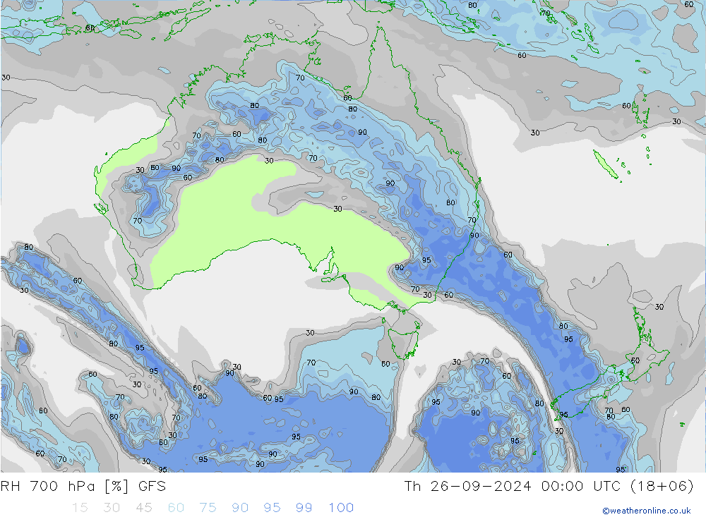 RH 700 hPa GFS Do 26.09.2024 00 UTC