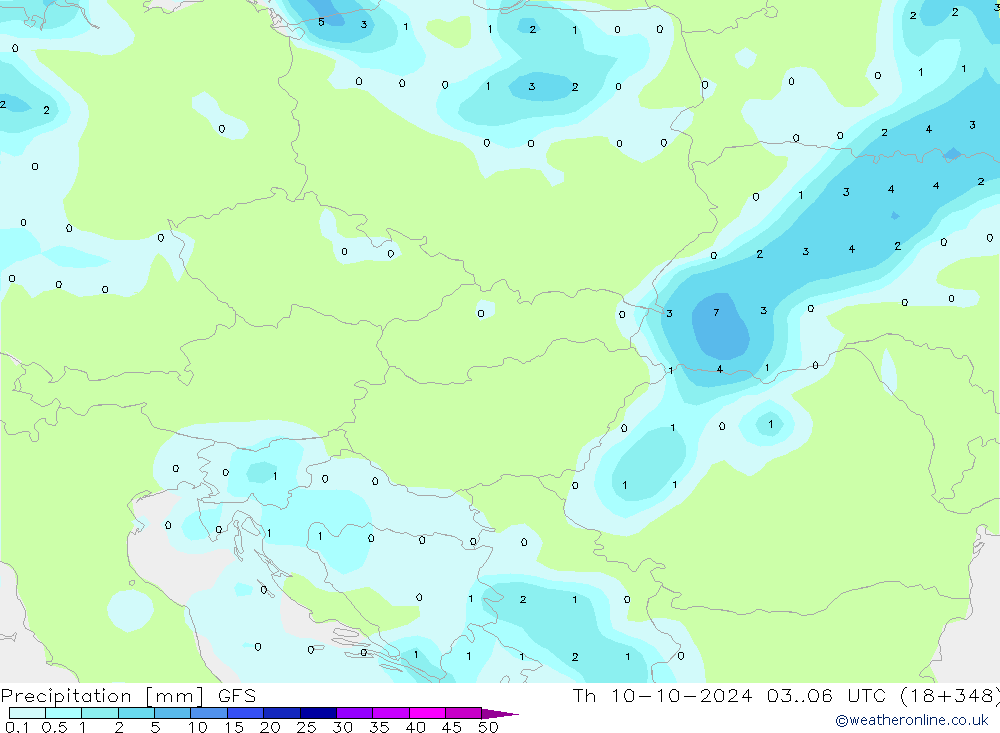 Yağış GFS Per 10.10.2024 06 UTC