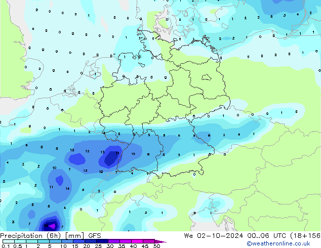 Z500/Rain (+SLP)/Z850 GFS  02.10.2024 06 UTC