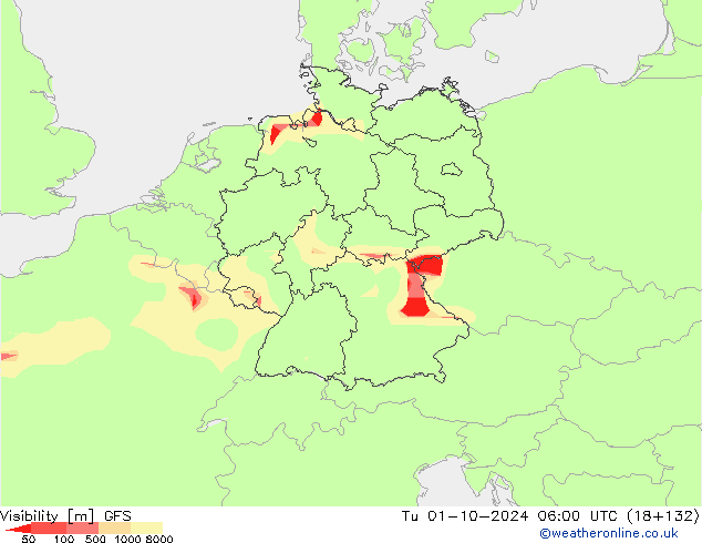 widzialność GFS wto. 01.10.2024 06 UTC