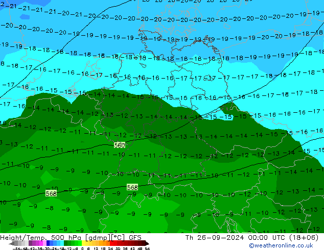 Z500/Rain (+SLP)/Z850 GFS jeu 26.09.2024 00 UTC