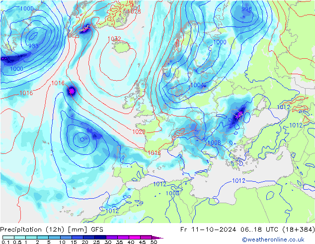  (12h) GFS  11.10.2024 18 UTC