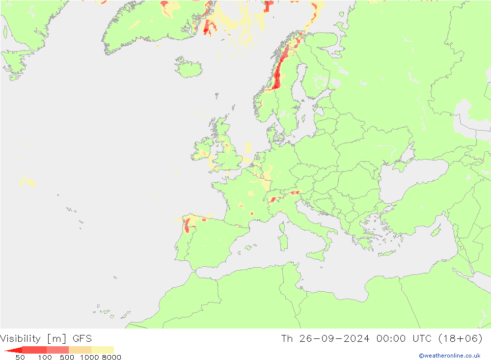 Zicht GFS do 26.09.2024 00 UTC