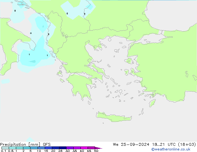 precipitação GFS Qua 25.09.2024 21 UTC