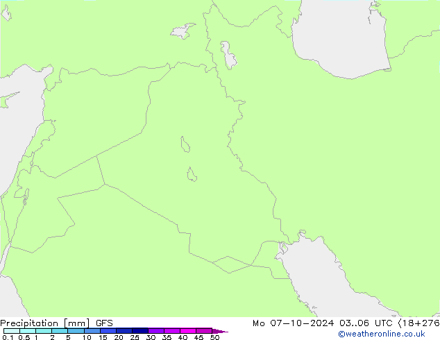 Yağış GFS Pzt 07.10.2024 06 UTC