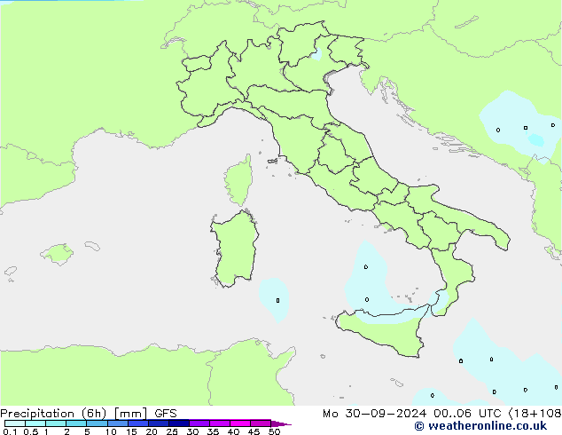 Z500/Rain (+SLP)/Z850 GFS Mo 30.09.2024 06 UTC