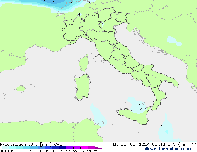 Z500/Regen(+SLP)/Z850 GFS ma 30.09.2024 12 UTC