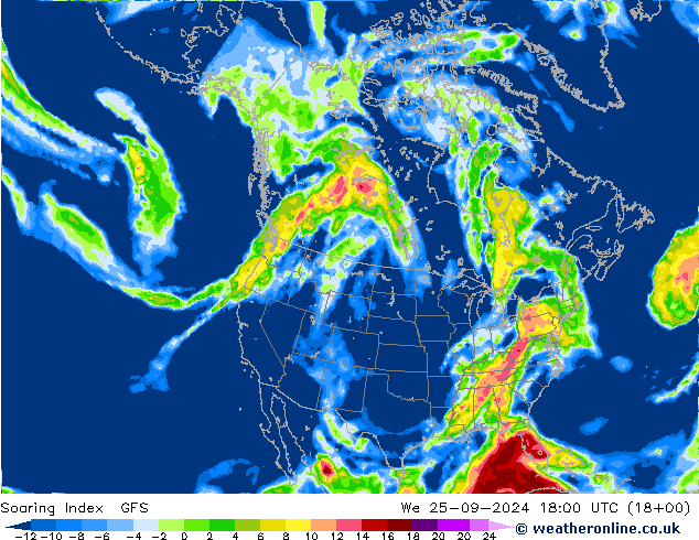 Soaring Index GFS mer 25.09.2024 18 UTC