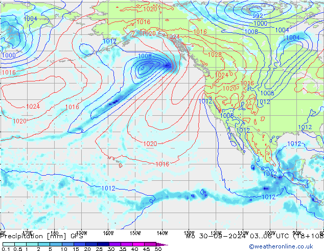 Neerslag GFS ma 30.09.2024 06 UTC