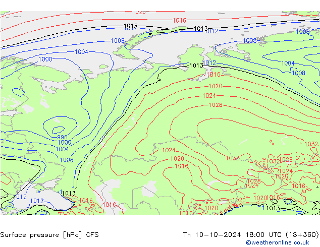 GFS: чт 10.10.2024 18 UTC