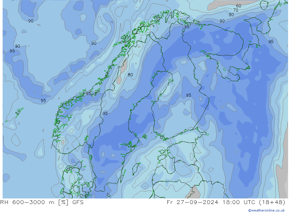 RH 600-3000 m GFS Fr 27.09.2024 18 UTC