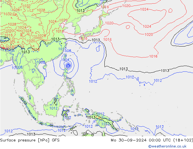 GFS: пн 30.09.2024 00 UTC