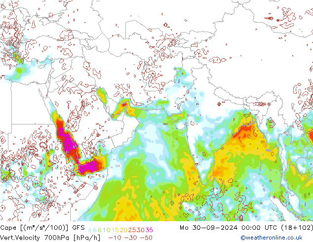 Cape GFS  30.09.2024 00 UTC