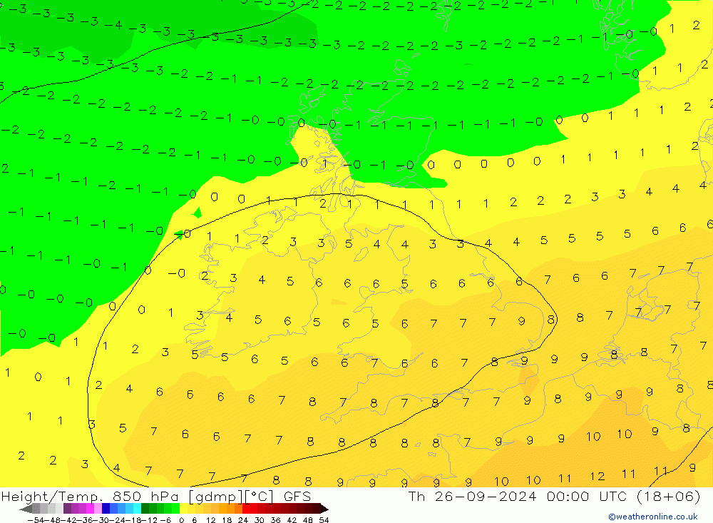 Z500/Rain (+SLP)/Z850 GFS Qui 26.09.2024 00 UTC