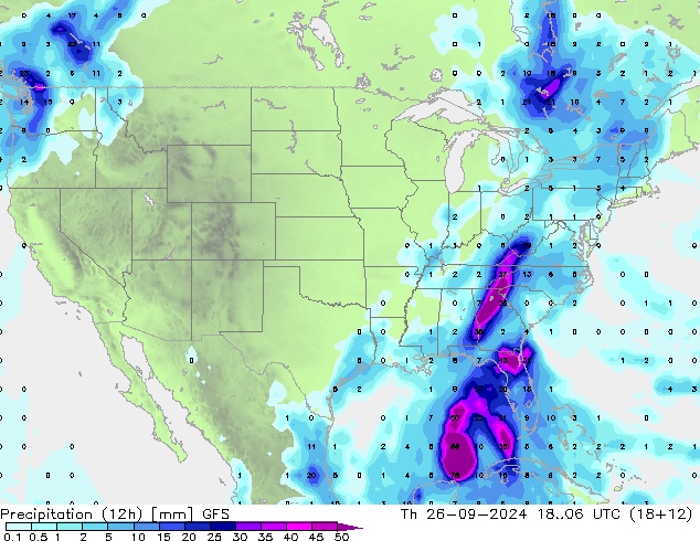 Precipitazione (12h) GFS Settembre 2024