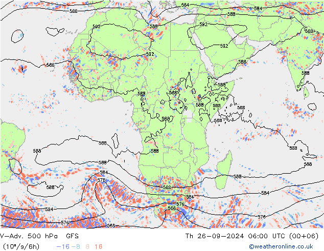 V-Adv. 500 hPa GFS Th 26.09.2024 06 UTC